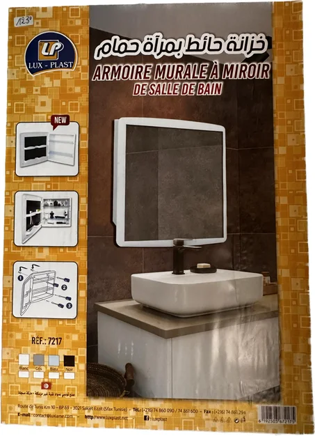 armoire murale à miroir lux-plast