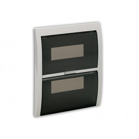 COFFRET PLASTIQUE ENCASTRE 24 MODULES AVEC BARETTE DE TERRE BLANC