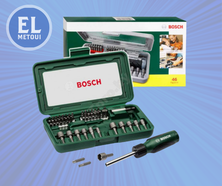 COFFRET DE VISSAGE PROMLINE 46P + TOURNEVIS + PORTE EMBOUT