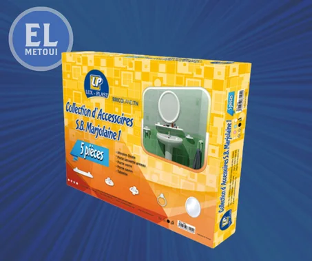 Collection d’accessoires de salle de bain 5 pièces Marjolaine 1 LUXPLAST