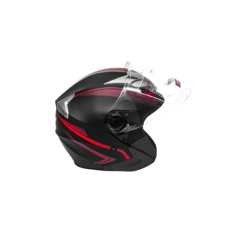 Casque TNN Demi - Rouge Noir