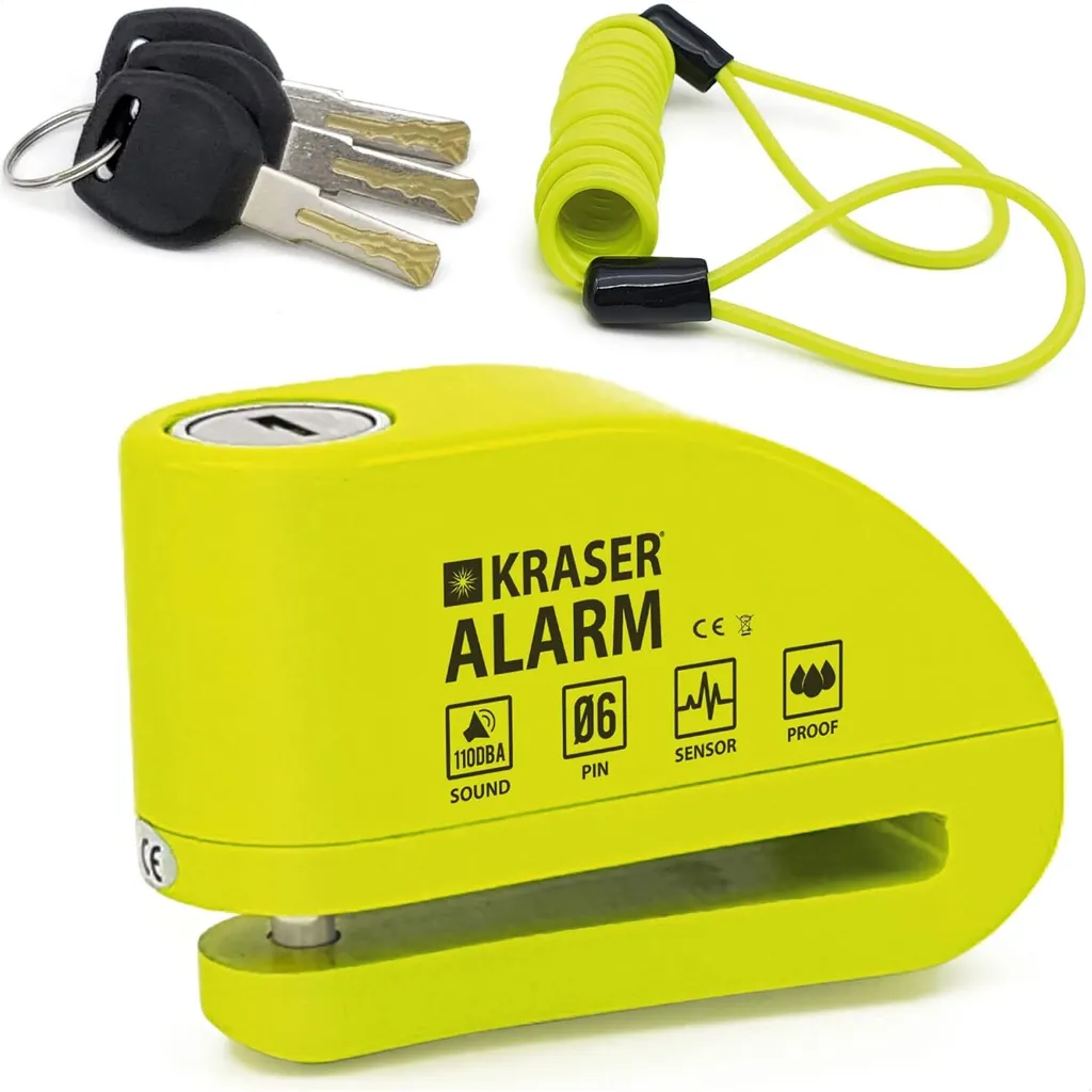 KRASER KR6Y Antivol de disque de frein avec alarme 110dB