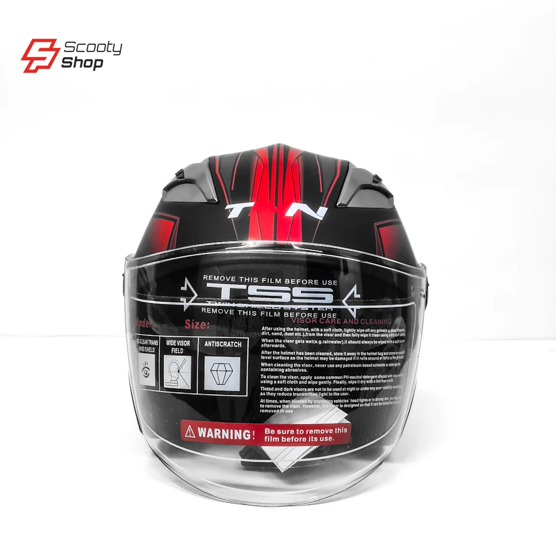 Casque TNN Demi - Rouge Noir