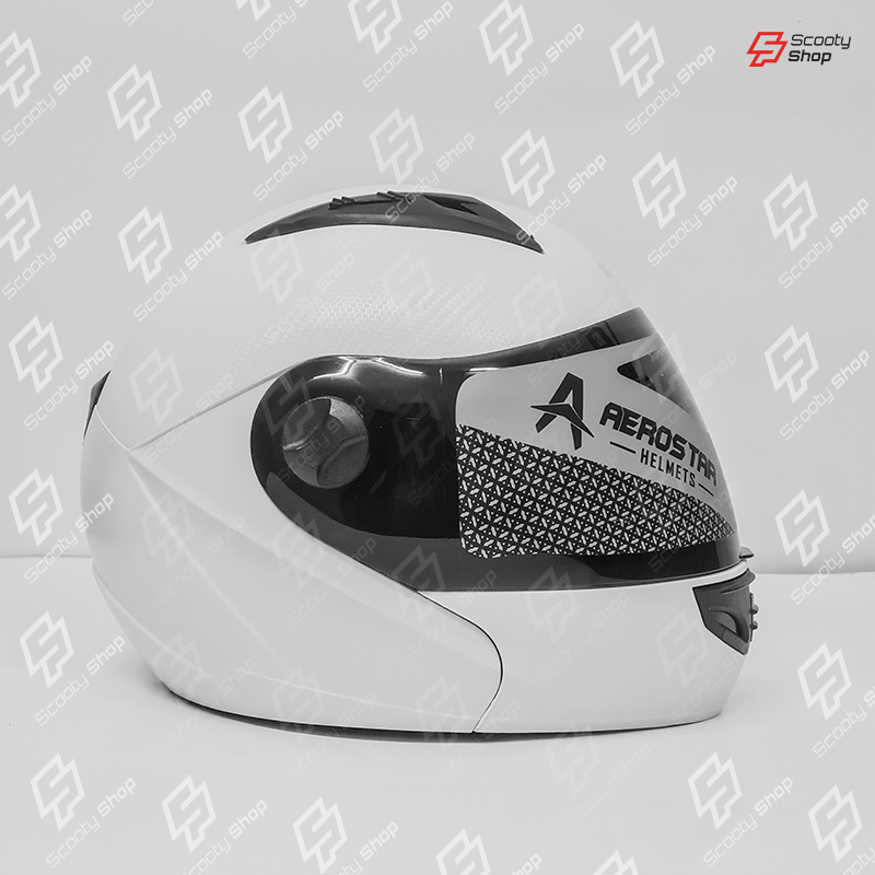 Casque AeroStar Carbon+ Intégrale Réglabe - Blanc