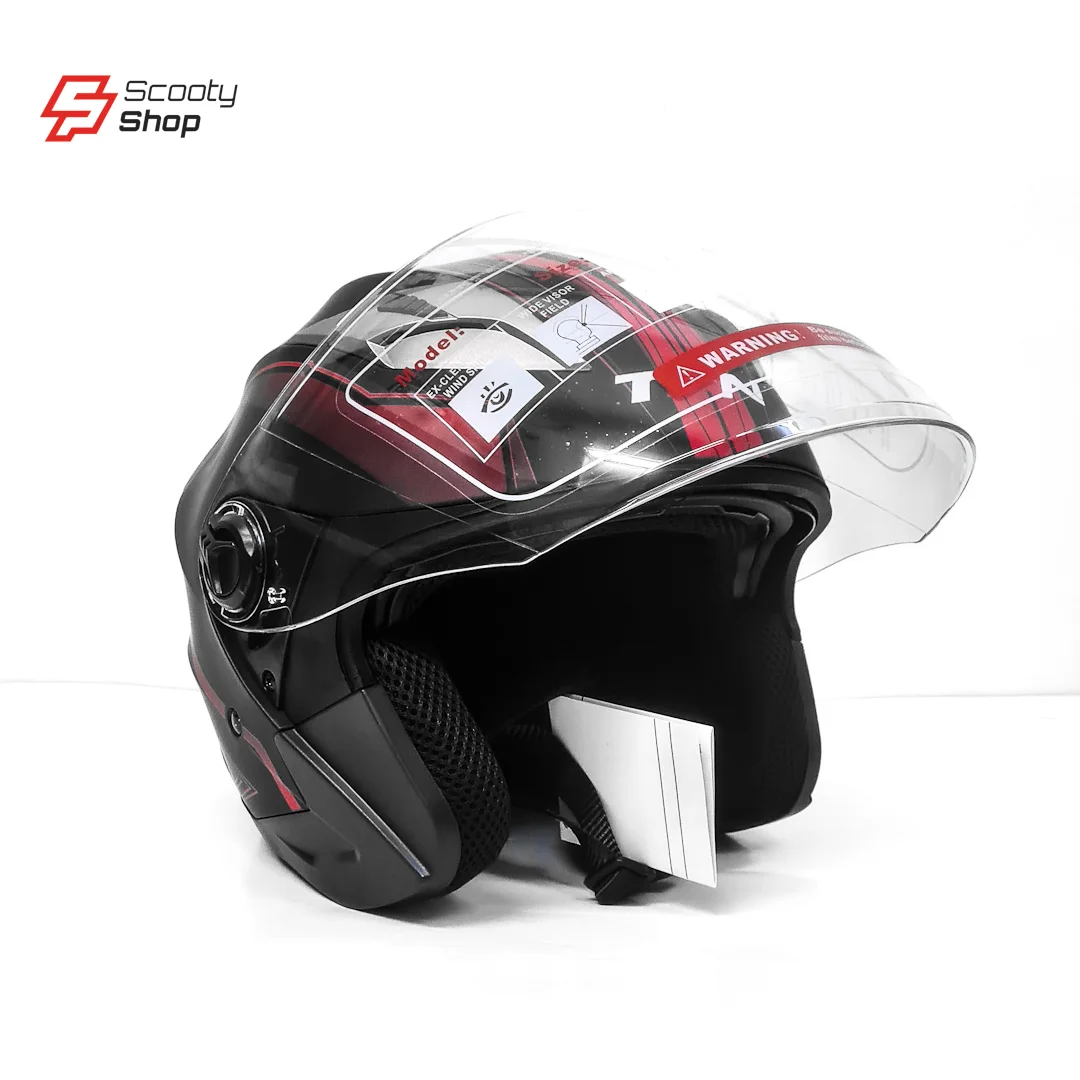 Casque TNN Demi - Rouge Noir