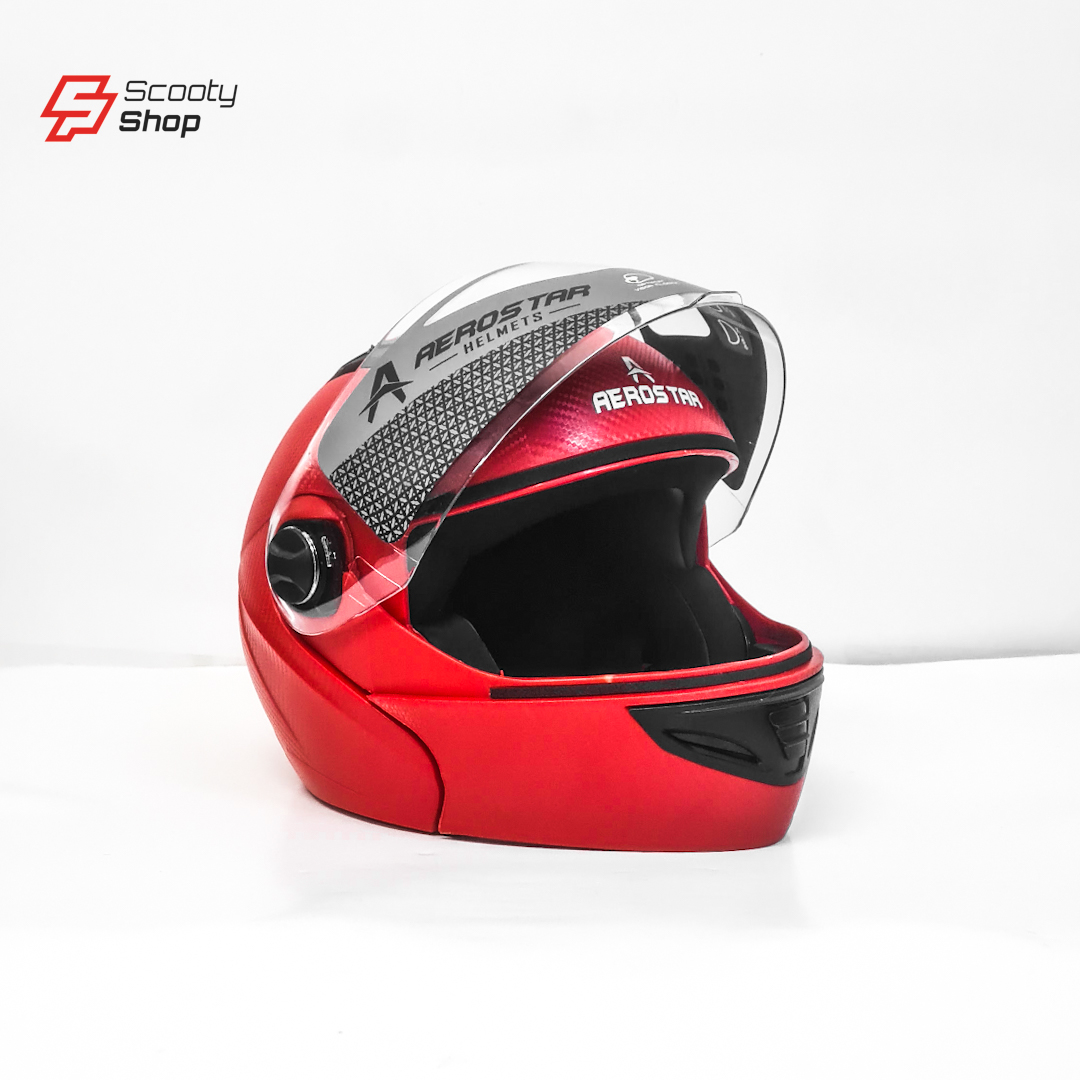 Casque AeroStar Carbon+ Intégrale Réglabe - Rouge