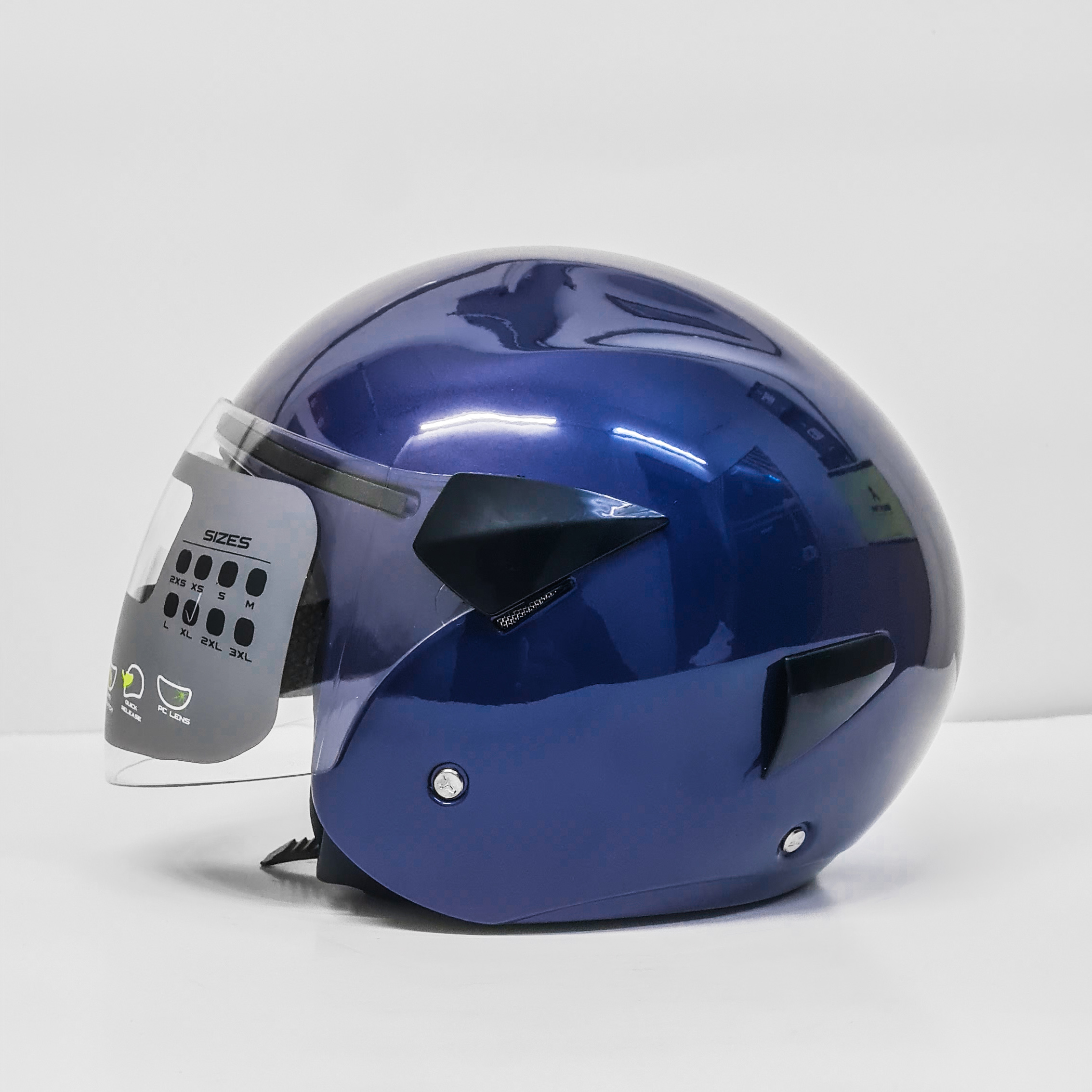 Casque Demi Flo Plein - Bleu