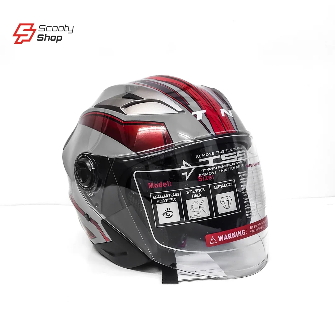 Casque TNN Demi - Gris/Rouge