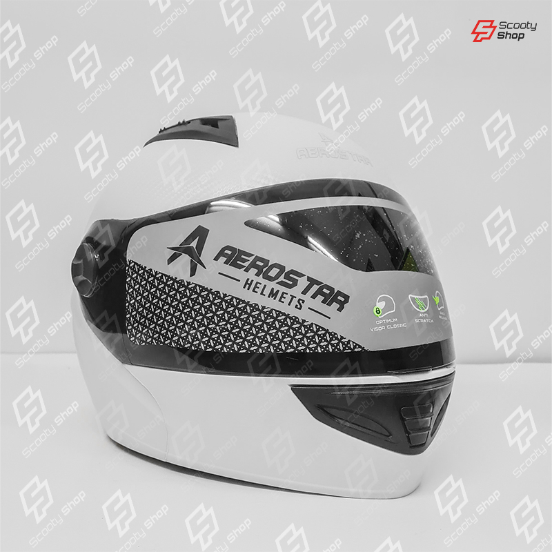 Casque AeroStar Carbon+ Intégrale Réglabe - Blanc