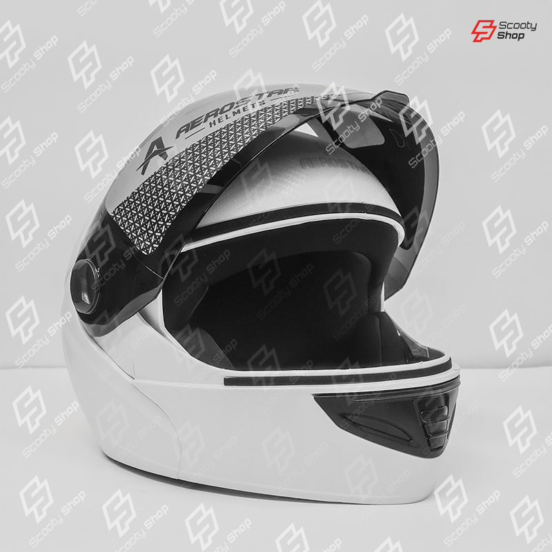 Casque AeroStar Carbon+ Intégrale Réglabe - Blanc