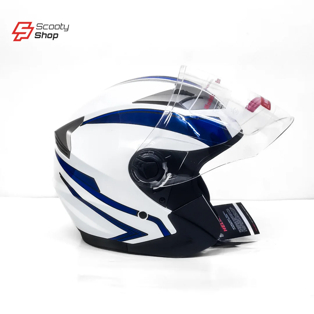 Casque TNN Demi - Blanc/Bleu