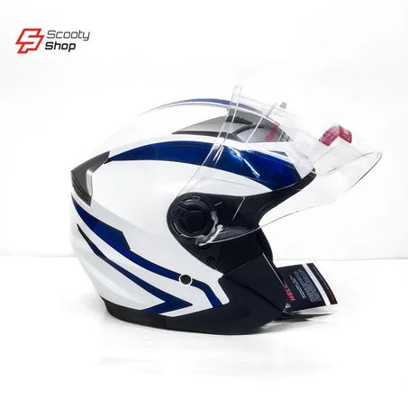 Casque TNN Demi - Blanc/Bleu