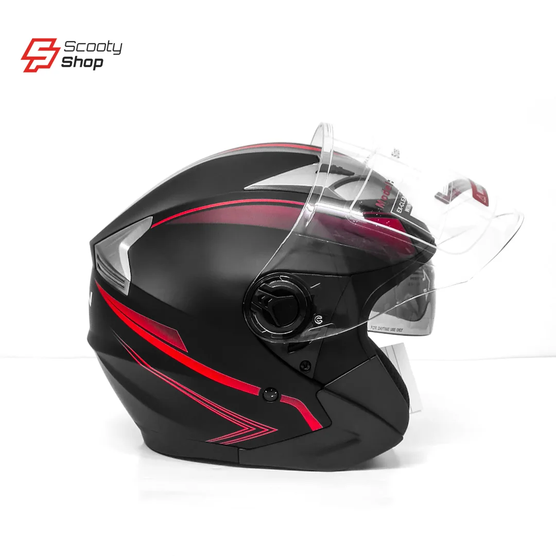 Casque TNN Demi - Rouge Noir