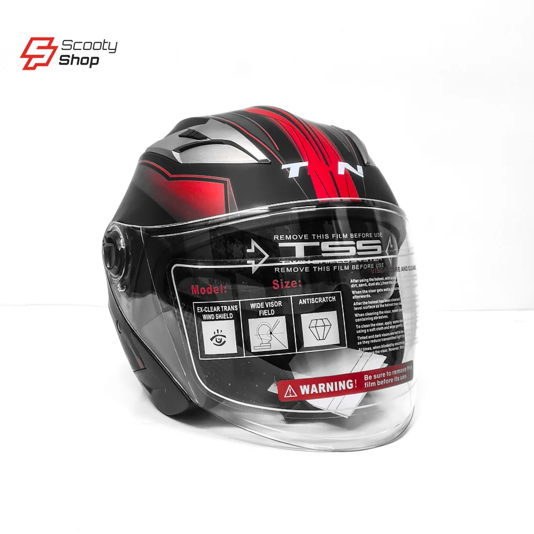 Casque TNN Demi - Rouge Noir