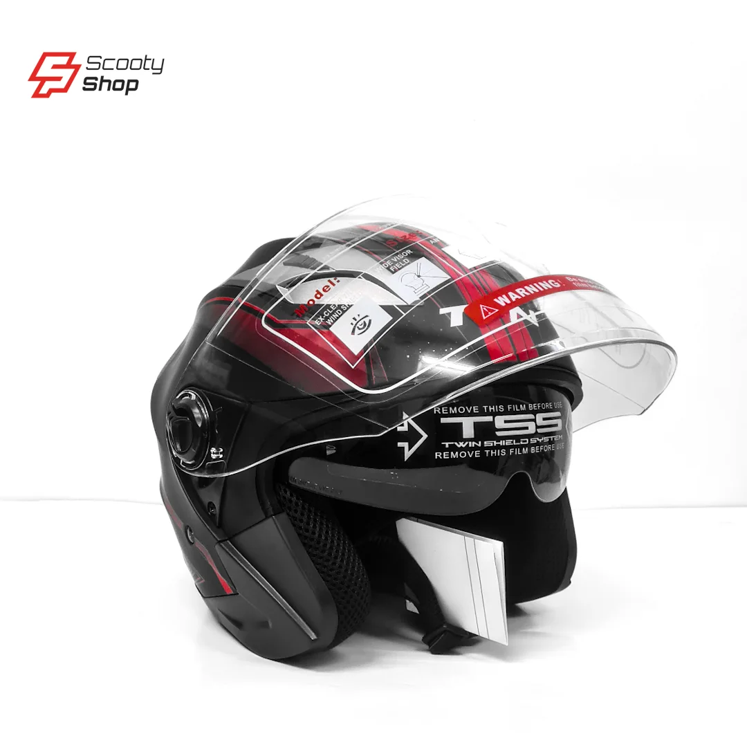 Casque TNN Demi - Rouge Noir