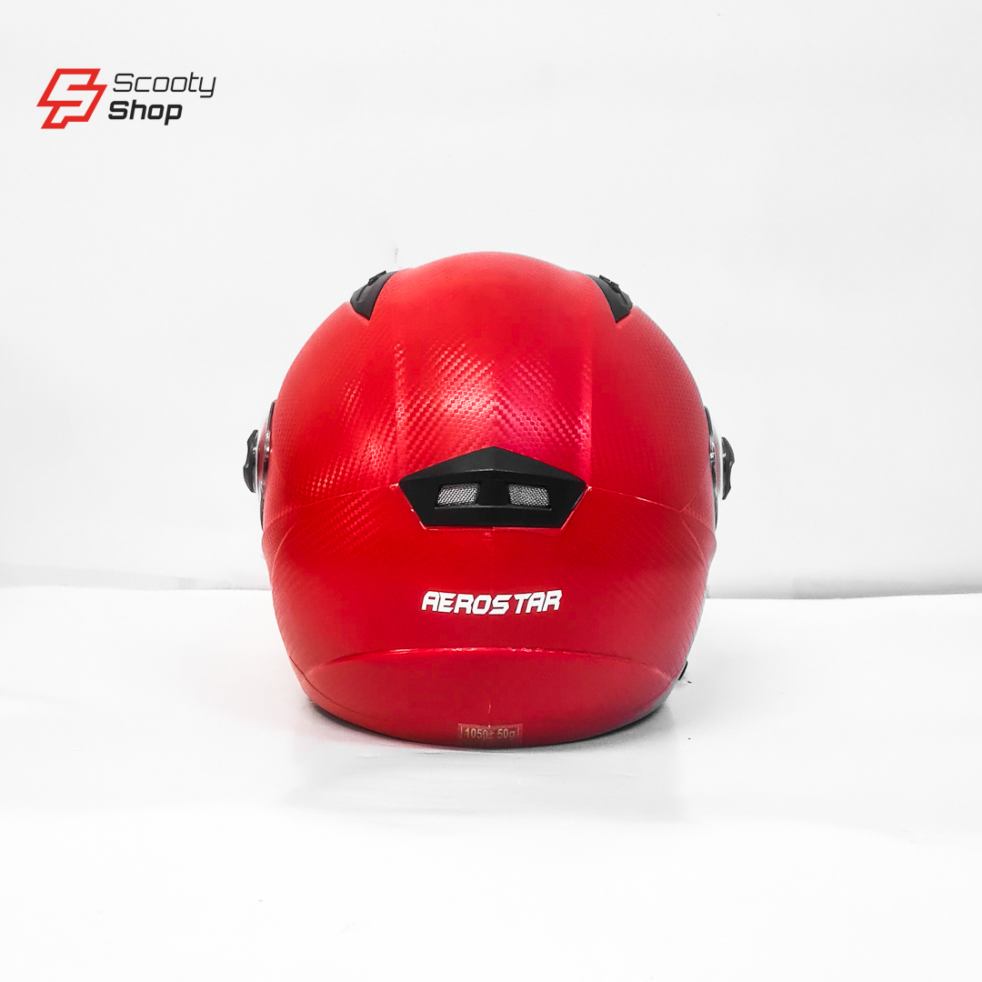Casque AeroStar Carbon+ Intégrale Réglabe - Rouge