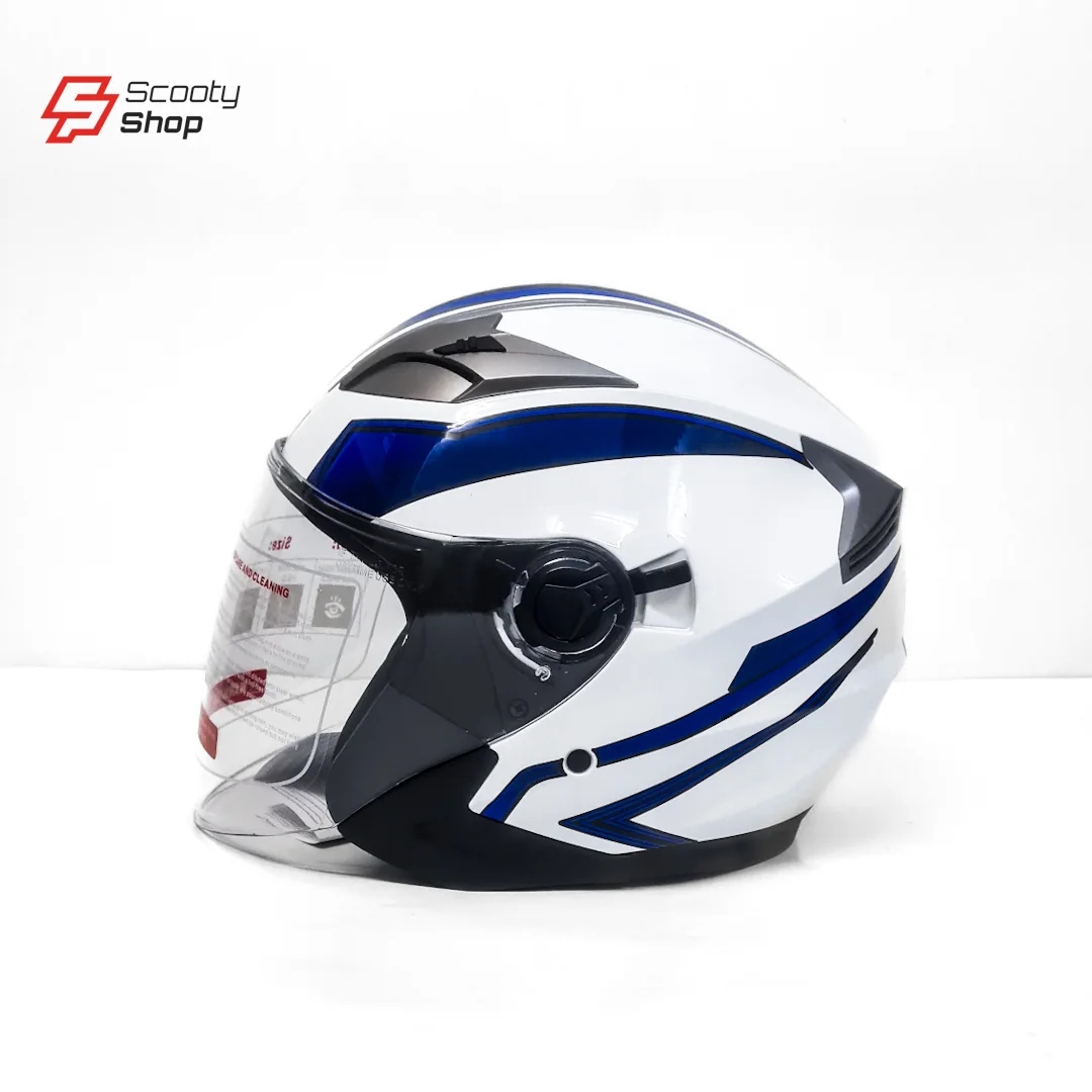 Casque TNN Demi - Blanc/Bleu