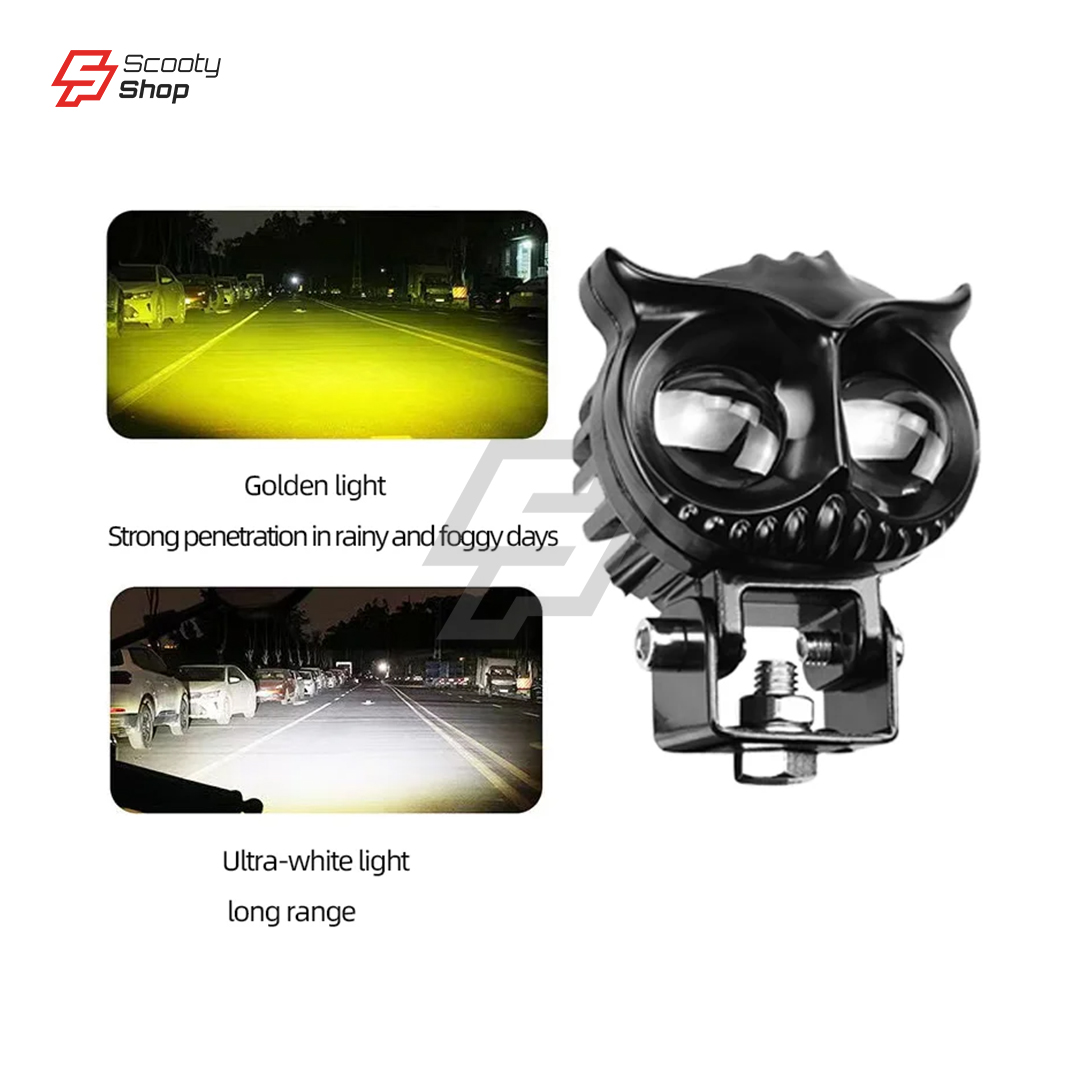 Phare LED Spot Lumière Lamp Deux Couleur (Blanc/Jaune)
