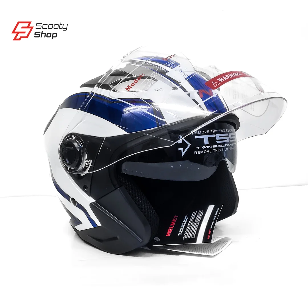 Casque TNN Demi - Blanc/Bleu