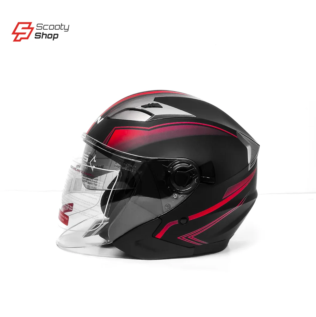 Casque TNN Demi - Rouge Noir