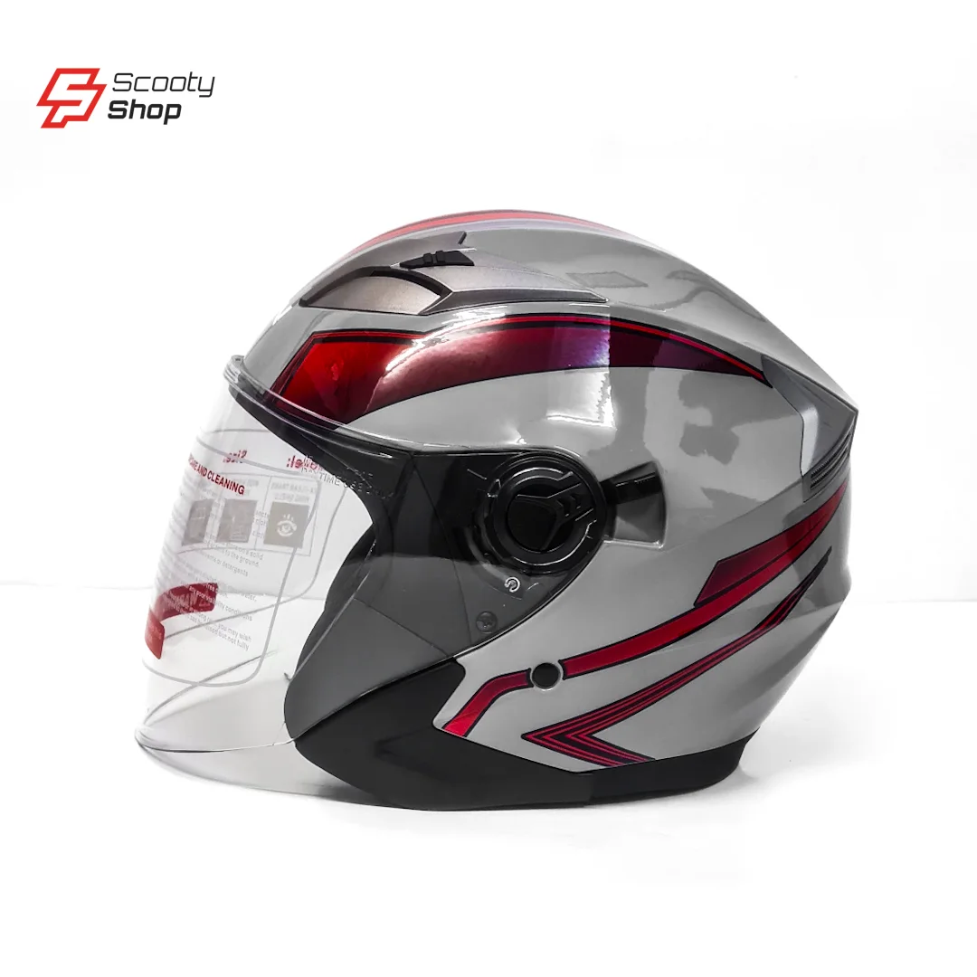 Casque TNN Demi - Gris/Rouge
