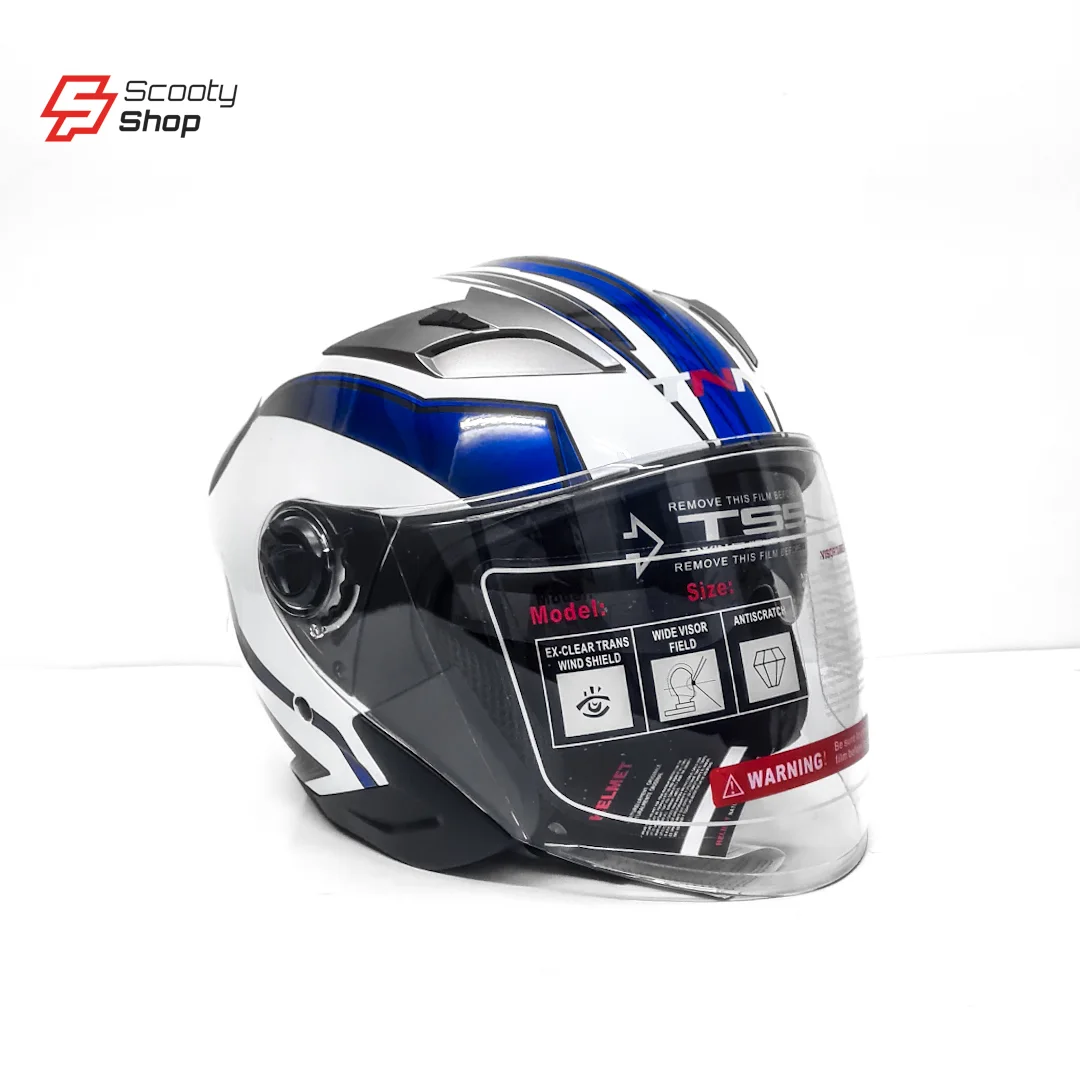 Casque TNN Demi - Blanc/Bleu