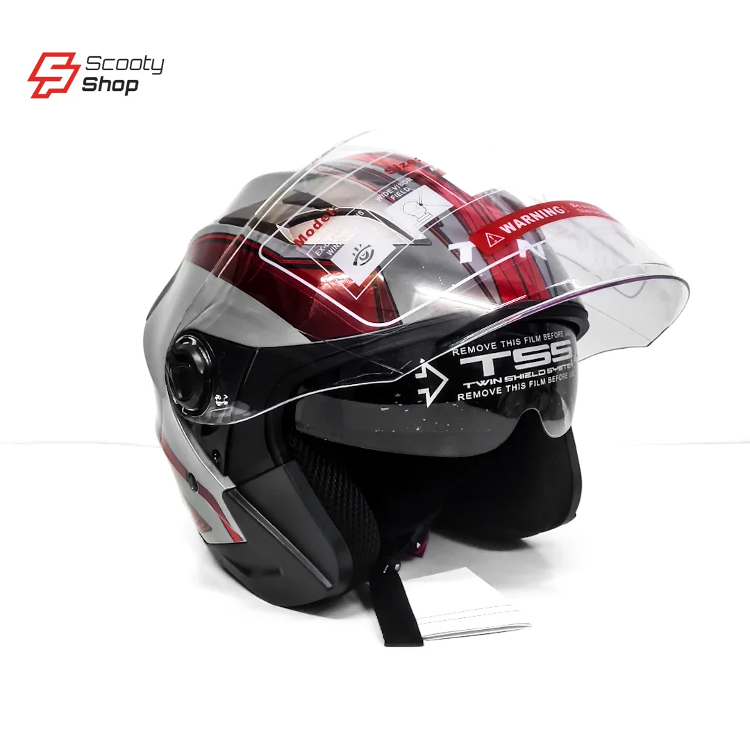Casque TNN Demi - Gris/Rouge