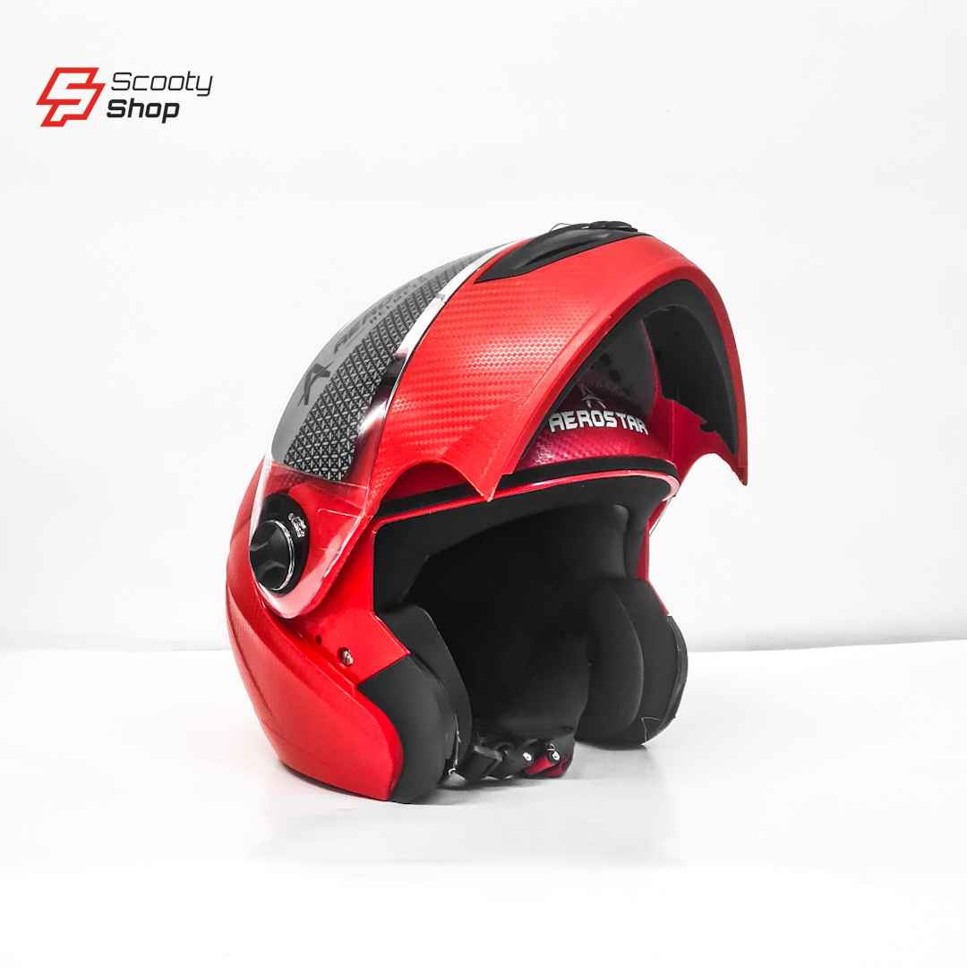 Casque AeroStar Carbon+ Intégrale Réglabe - Rouge