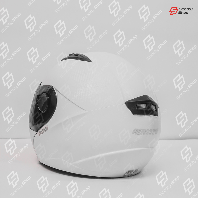 Casque AeroStar Carbon+ Intégrale Réglabe - Blanc