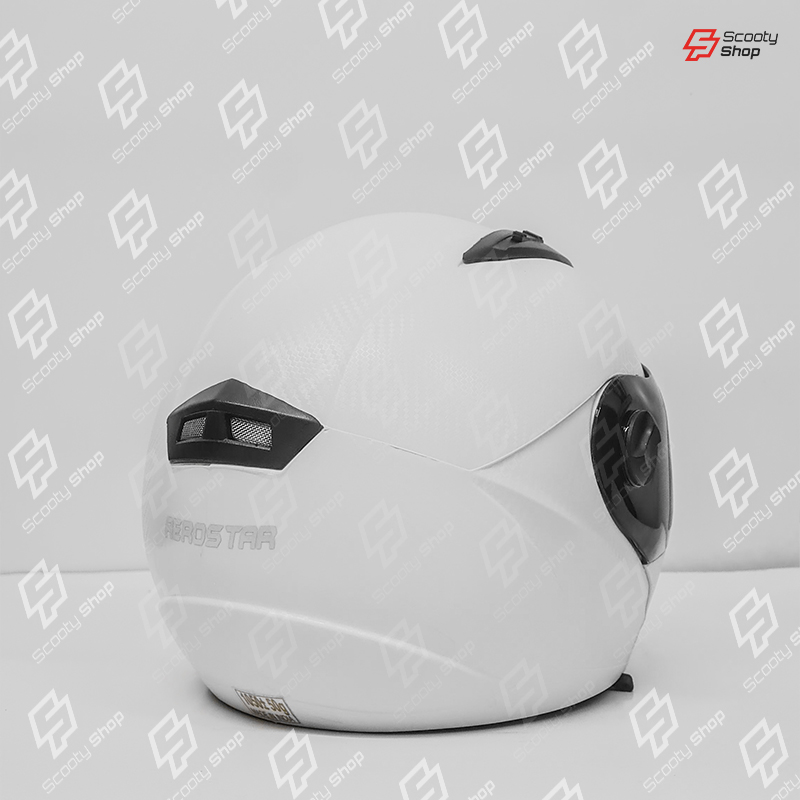 Casque AeroStar Carbon+ Intégrale Réglabe - Blanc