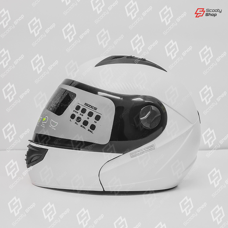 Casque AeroStar Carbon+ Intégrale Réglabe - Blanc