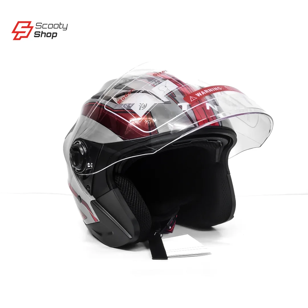 Casque TNN Demi - Gris/Rouge