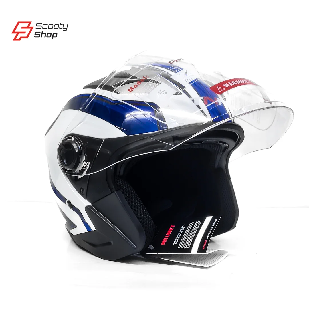 Casque TNN Demi - Blanc/Bleu