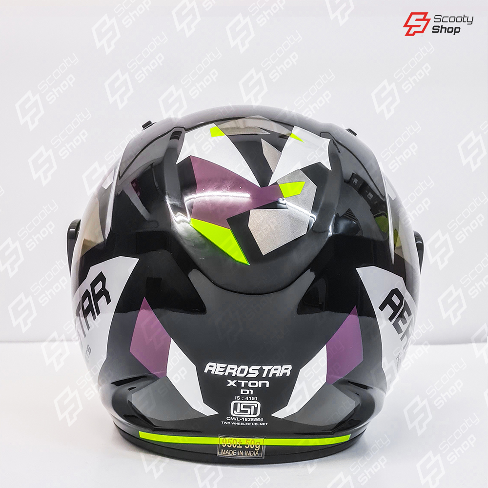 Casque AeroStar Mi-Visage avec Visière - Vert