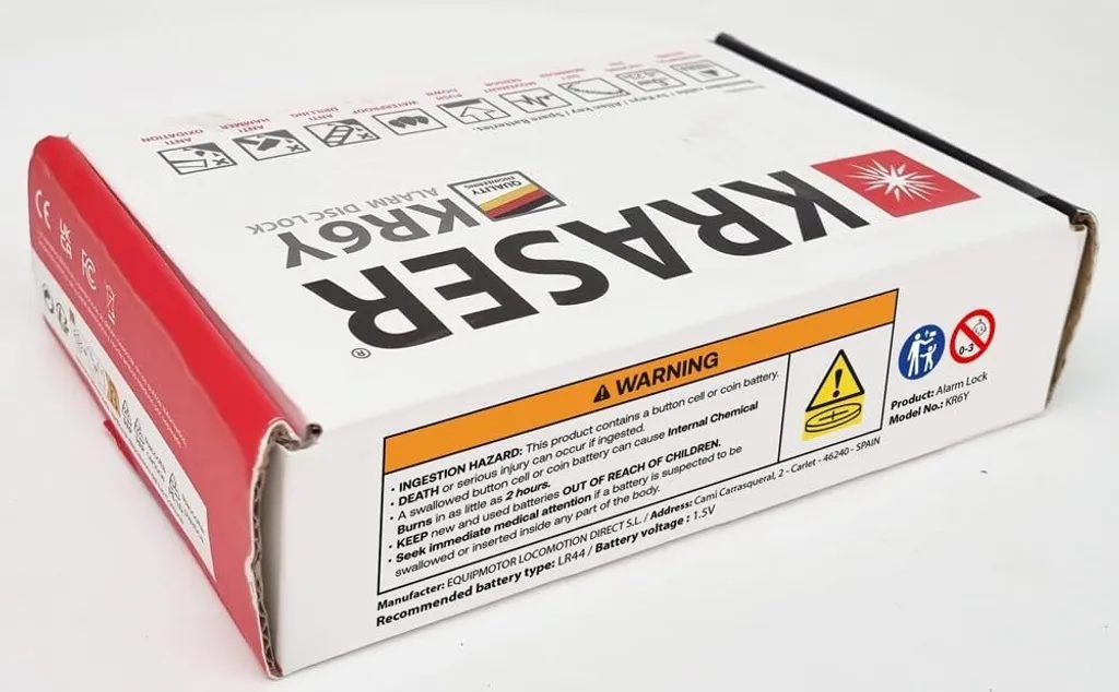 KRASER KR6Y Antivol de disque de frein avec alarme 110dB