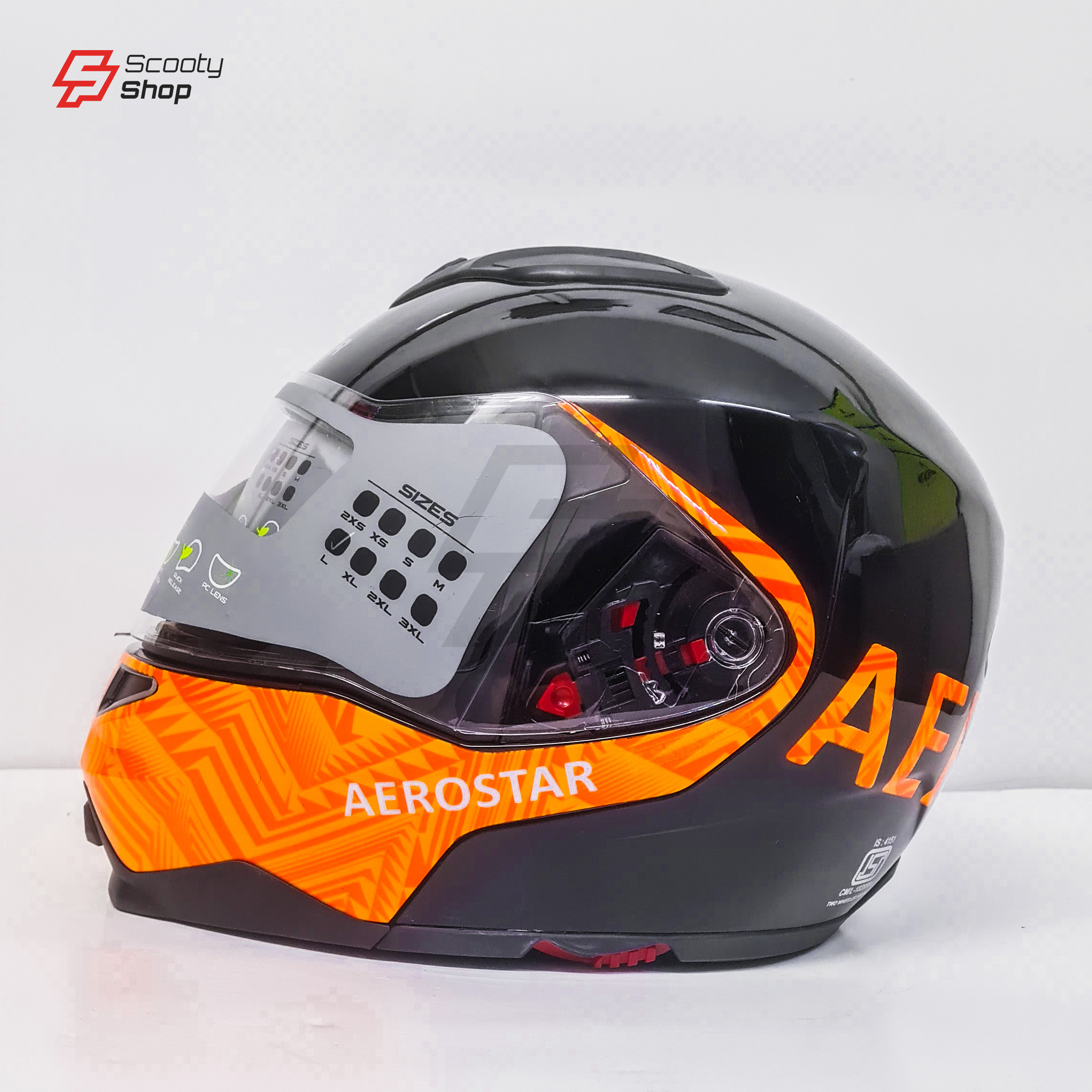 Casque Aerostar Integrale Réglable - Orange