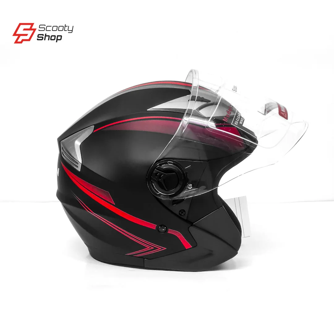 Casque TNN Demi - Rouge Noir