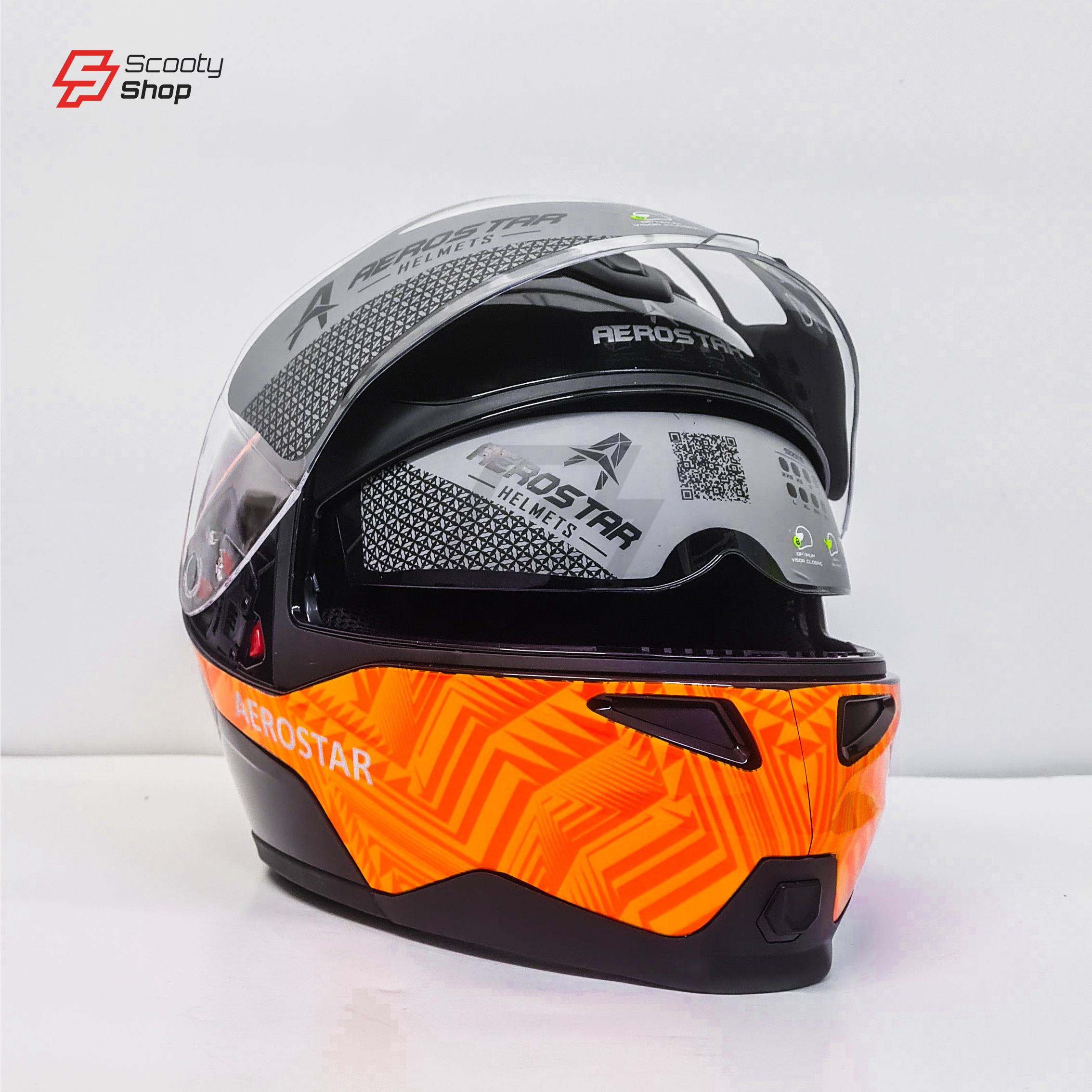 Casque Aerostar Integrale Réglable - Orange