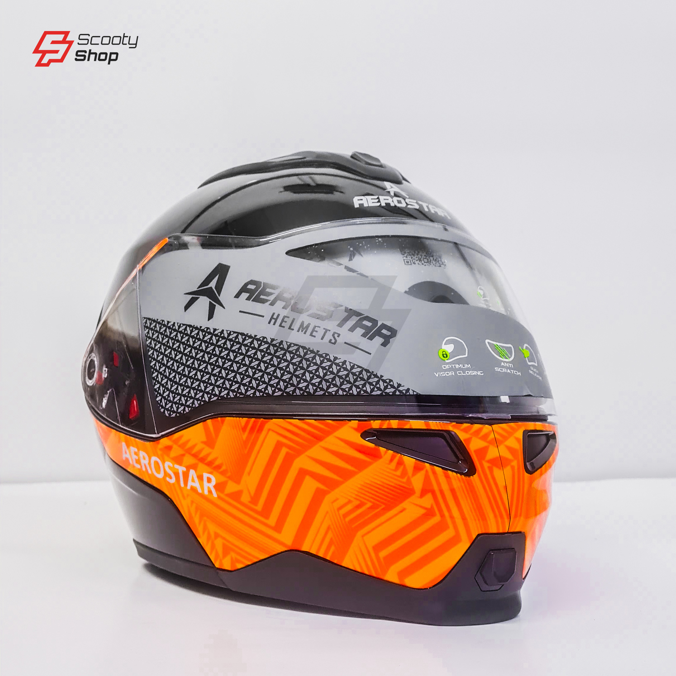 Casque Aerostar Integrale Réglable - Orange
