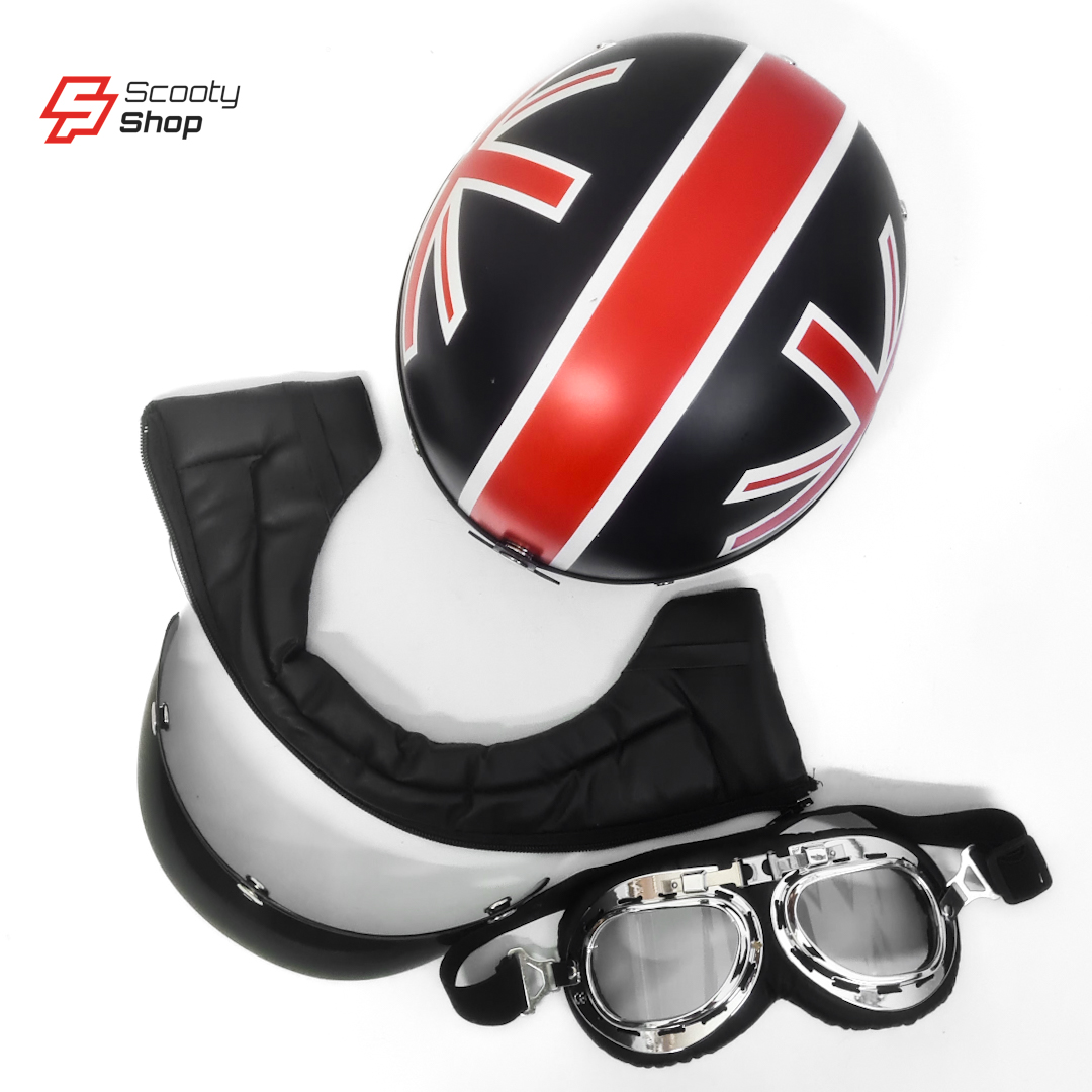 Casque Demi Cuir - Avec Lunette - Britagne