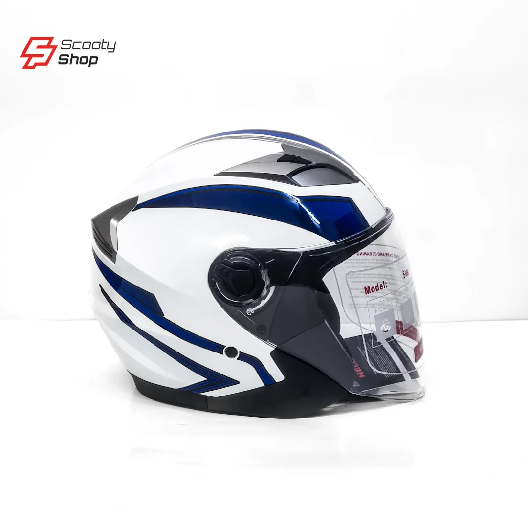 Casque TNN Demi - Blanc/Bleu