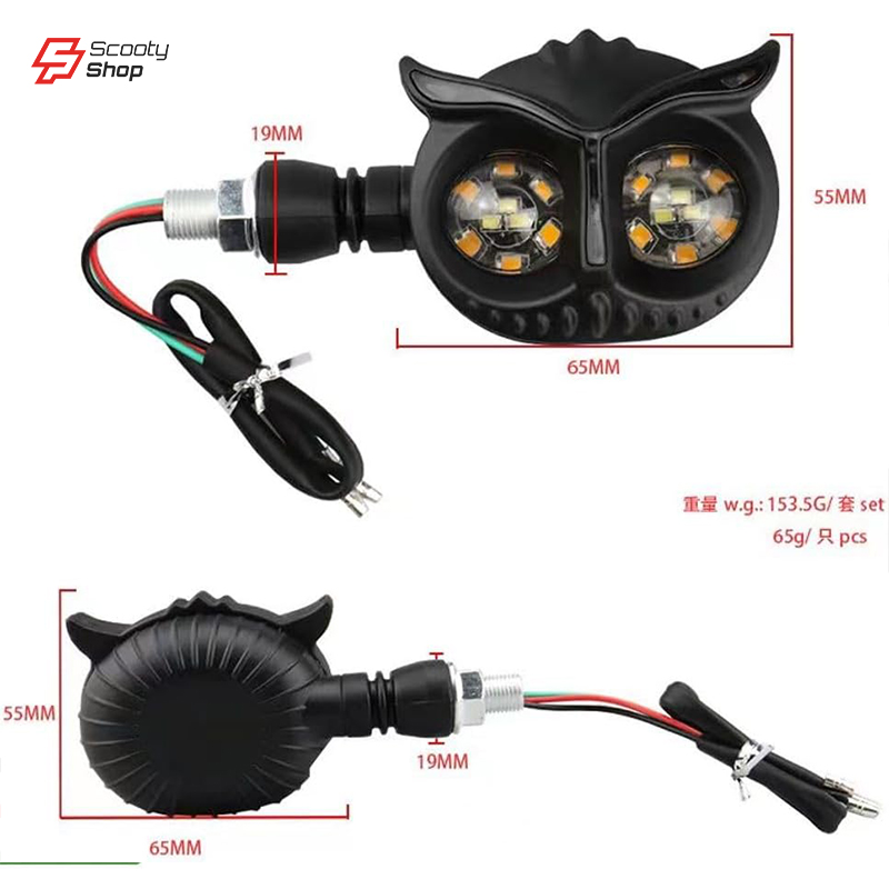 Cligneton LED Chouette pour moto