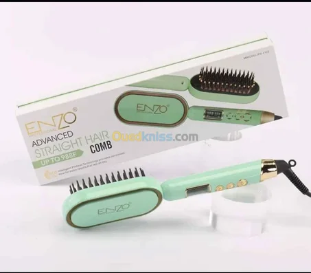 ENZO PROFESSIONAL Peigne Pour Cheveux Chauffante Lissante Pro LUXE 980F°