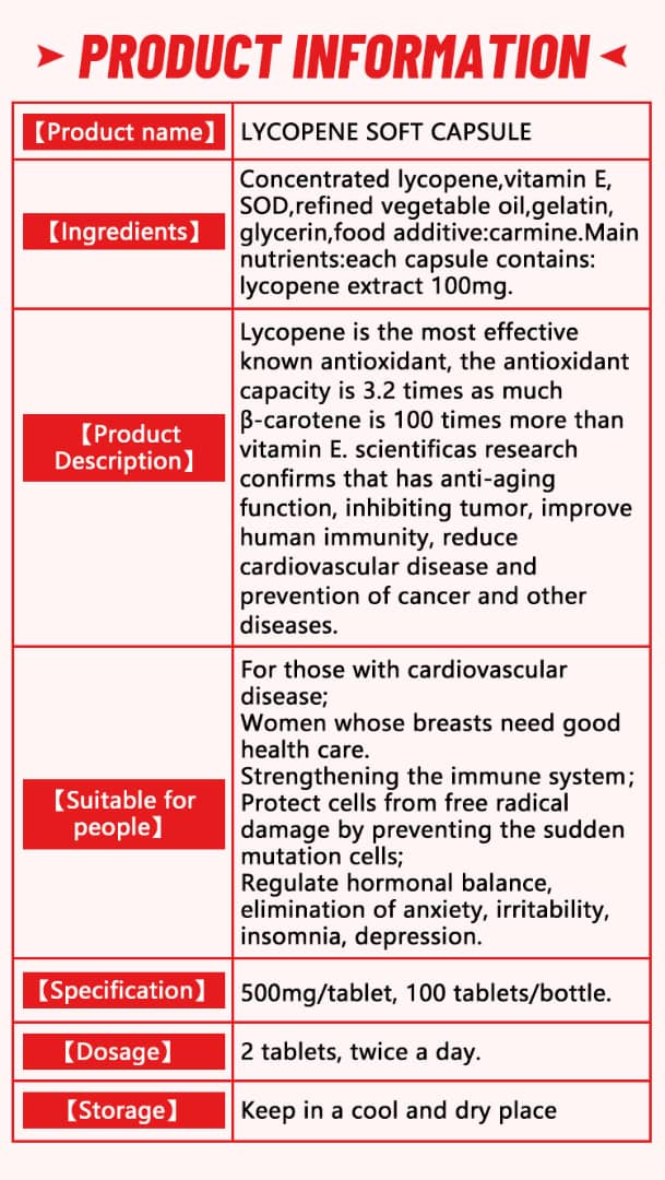 Capsule de lycopene