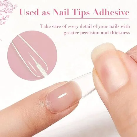 مجموعة AZUREBEAUTY 3 Pcs Gel Nail Glue هي مجموعة من الغراء الشفاف للأظافر