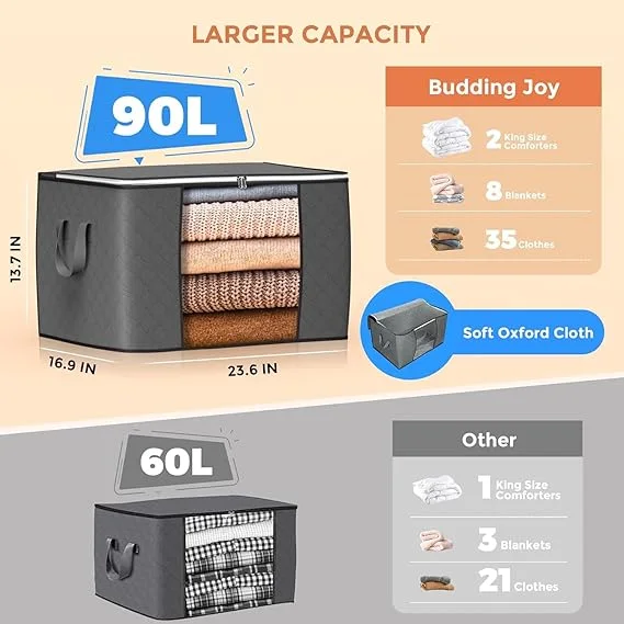 مجموعة أكياس التخزين 90 L Large Storage Bag