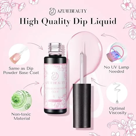مجموعة AZUREBEAUTY 3 Pcs Gel Nail Glue هي مجموعة من الغراء الشفاف للأظافر