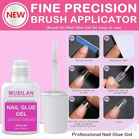 New Upgrade Nail Glue and Glue Remover Kit هو طقم متكامل يوفر غراء أظافر قوي جدًا إلى جانب مزيل مخصص لإزالة الأظافر بسهولة وأمان.