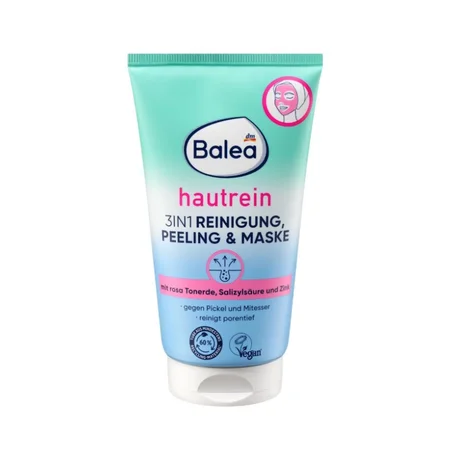 Gesichtsreinigung, Peeling & Maske 3in1 hautrein, 150 ml