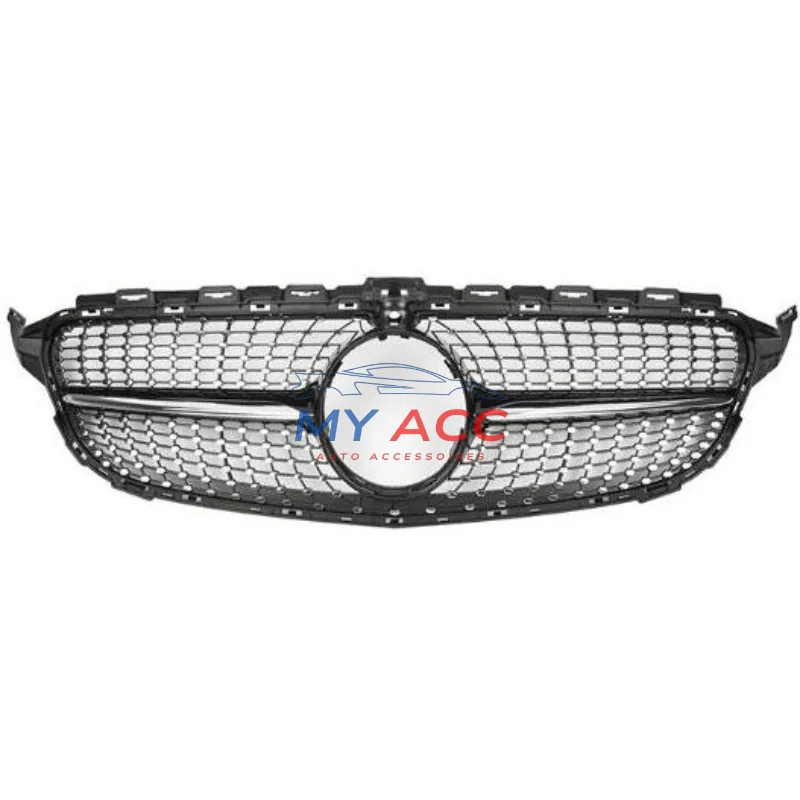 Calandre Mercedes Classe C W204 (2015-2018) - Style Diamant Noir